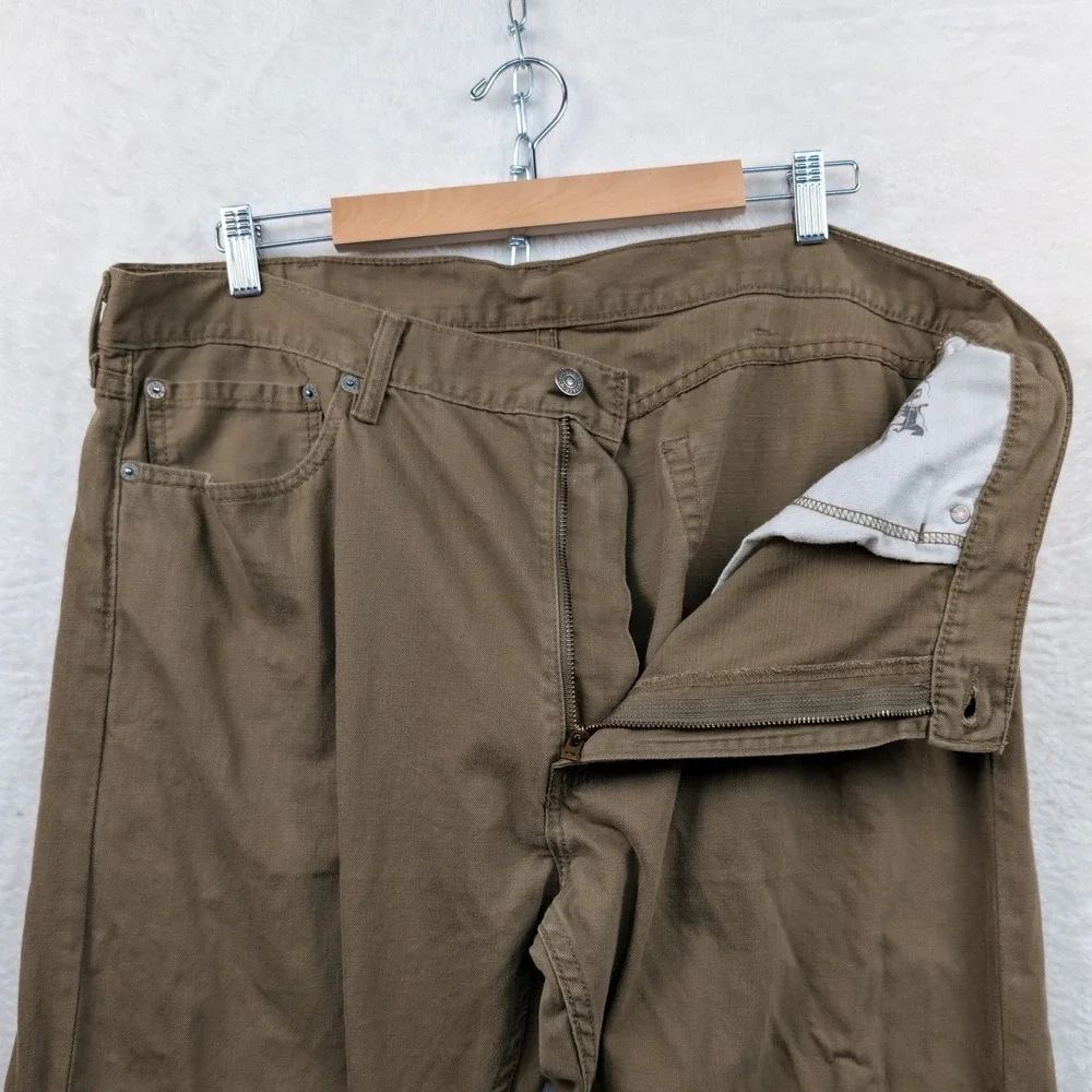 Levi's 505 Jeans Mens 40x32 Brown White Tab Cotton Straight Leg Outdoor Workwear